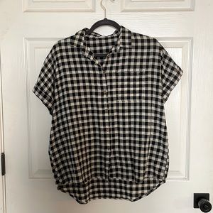 Roolee Black & White Checkered Button Up